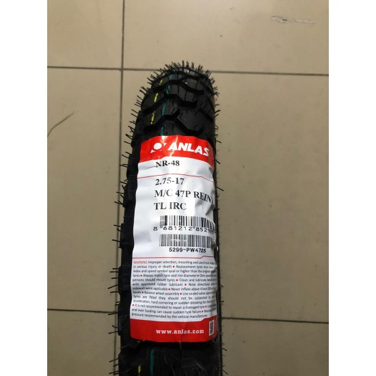 ANLAŞ İRC 2/75/17 DUBLEX M/C 47P TIRNAKLI DIŞ LASTİK ANLAŞ İRC 2/75/17 DUBLEX M/C 47P TIRNAKLI DIŞ LASTİK