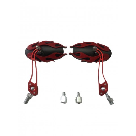 MODİFİYE AYNA 8 VE 10 MM UYUMLU ALEV DESENLİ