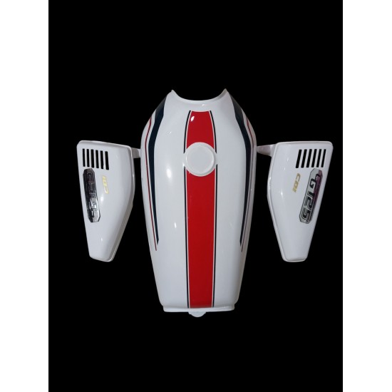 CG ÇITA 125 BENZİN DEPOSU VE YAN KAPAK BEYAZ ŞERİTLİ