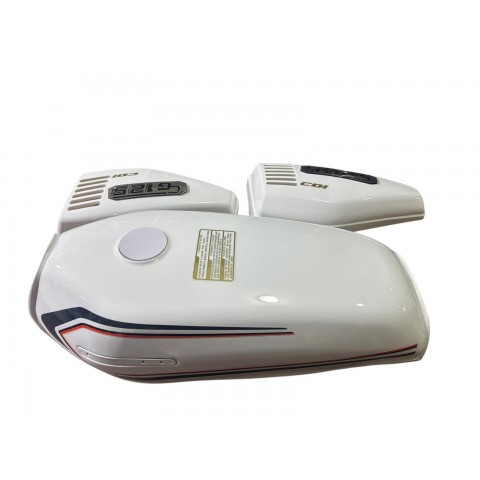CG 125 KESİK MODİFİYE BENZİN DEPO VE YAN KAPAK BEYAZ