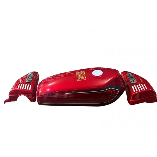 CG 125 KESİK MODİFİYE BENZİN DEPO VE YAN KAPAK KIRMIZI